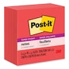 Post-It Notes, 3 x 3, Saffron Red, 90 Sheets/Pad, 8PK 654-5SSRR
